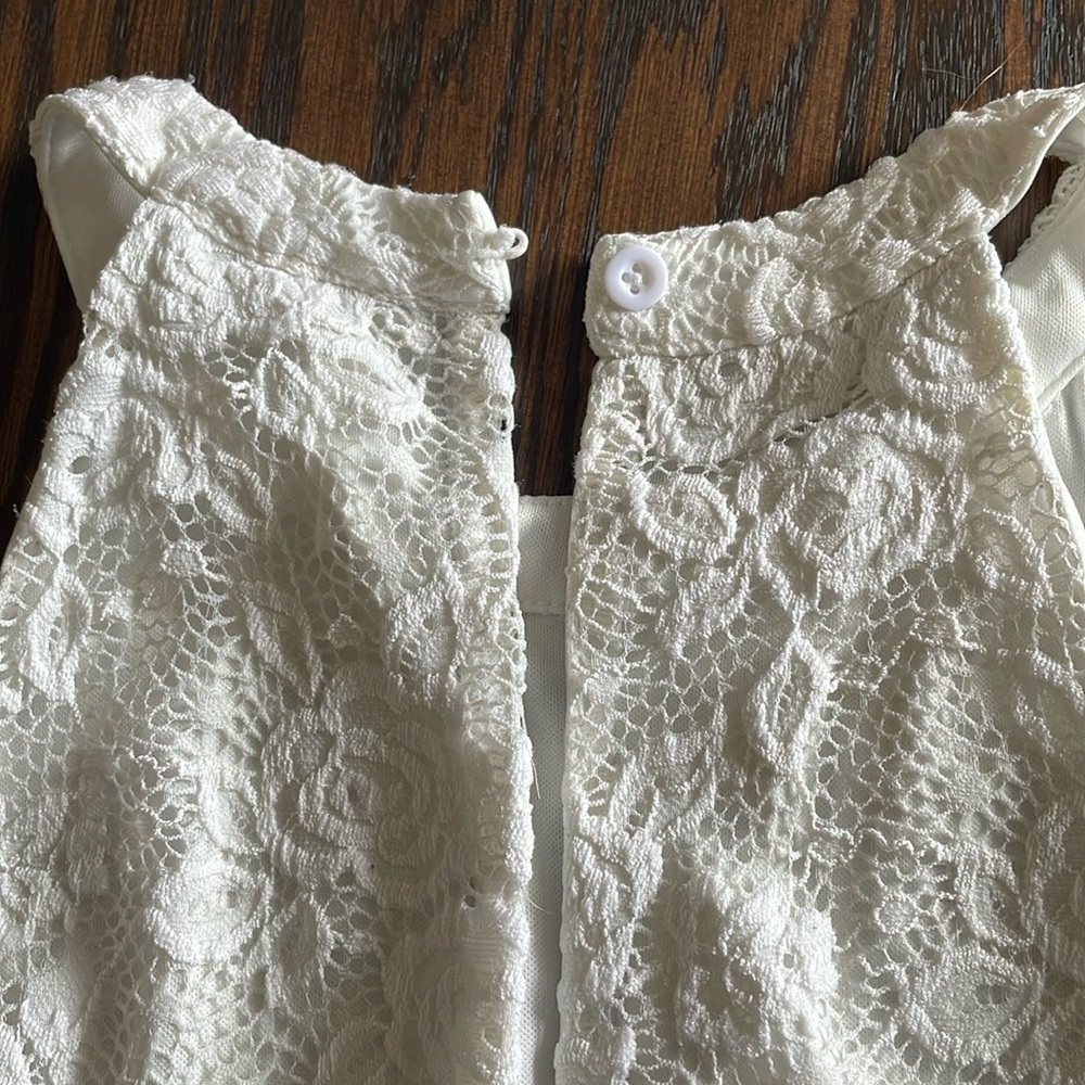 Francesca’s Emrey Floral Lace Boho Jumpsuit - Picture 7 of 11